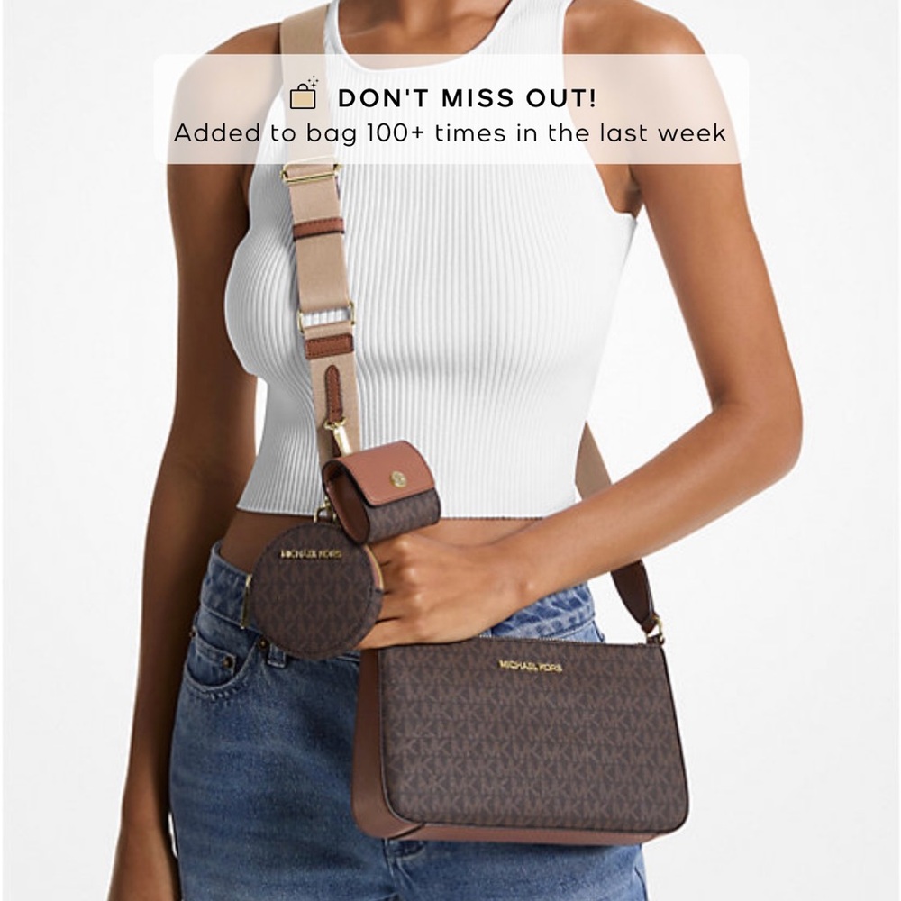 Michael Kors Signature Brown Crossbody Set - Picture 16 of 16